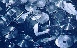  Neil Peart drum set#1 © John T. DeStefano 2001
